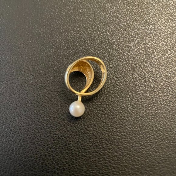 GOLD AND PEARL PENDANT - idit jewelry - HANDMADE - Picture 3 of 3